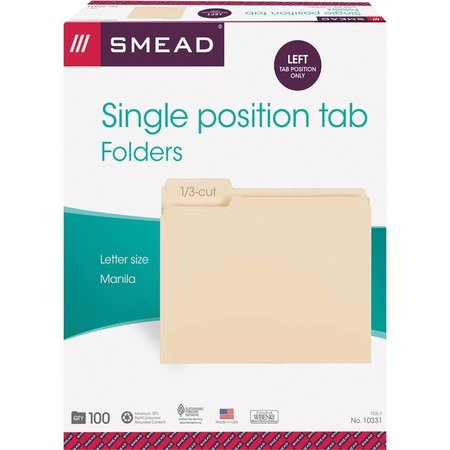 SMEAD Folder, File, Ltr, 1/3 Lft, Mla Pk SMD10331